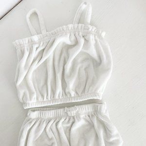 White Terry Gap Crop top 12-18 months